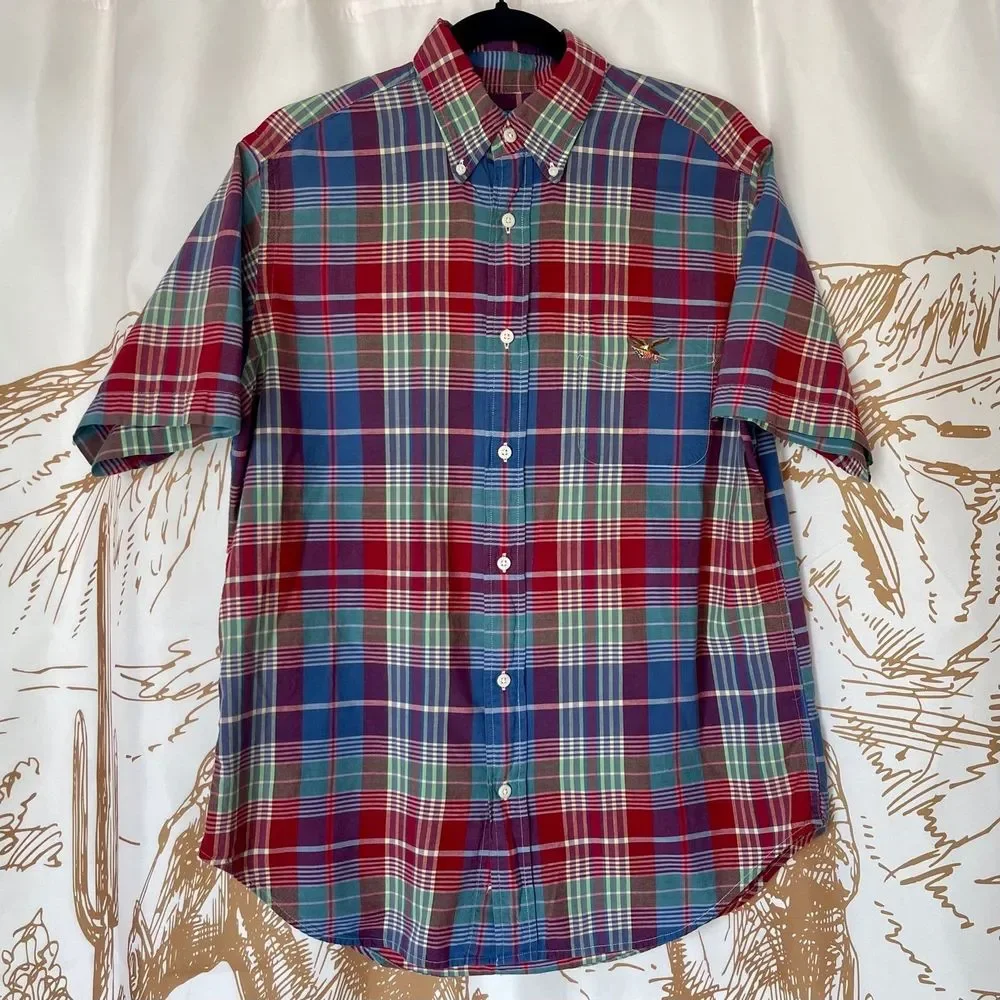 Medium Vintage Plaid Button Down Shirt - Picture 1 of 3